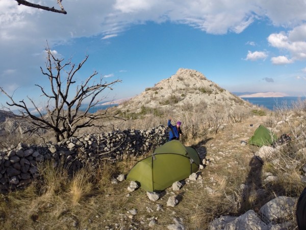 High altitude base camp on the northern Croatian coast near Senj