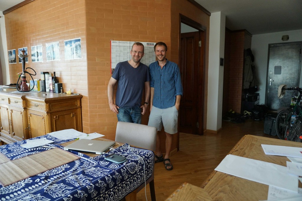 With Uli Kindermann at his home in Tbilisi