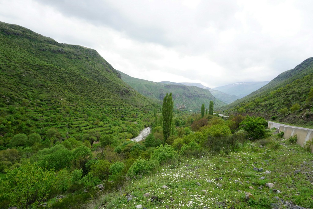 View back down the lower Paravani valley between Akhalsitke and Akhalaki.