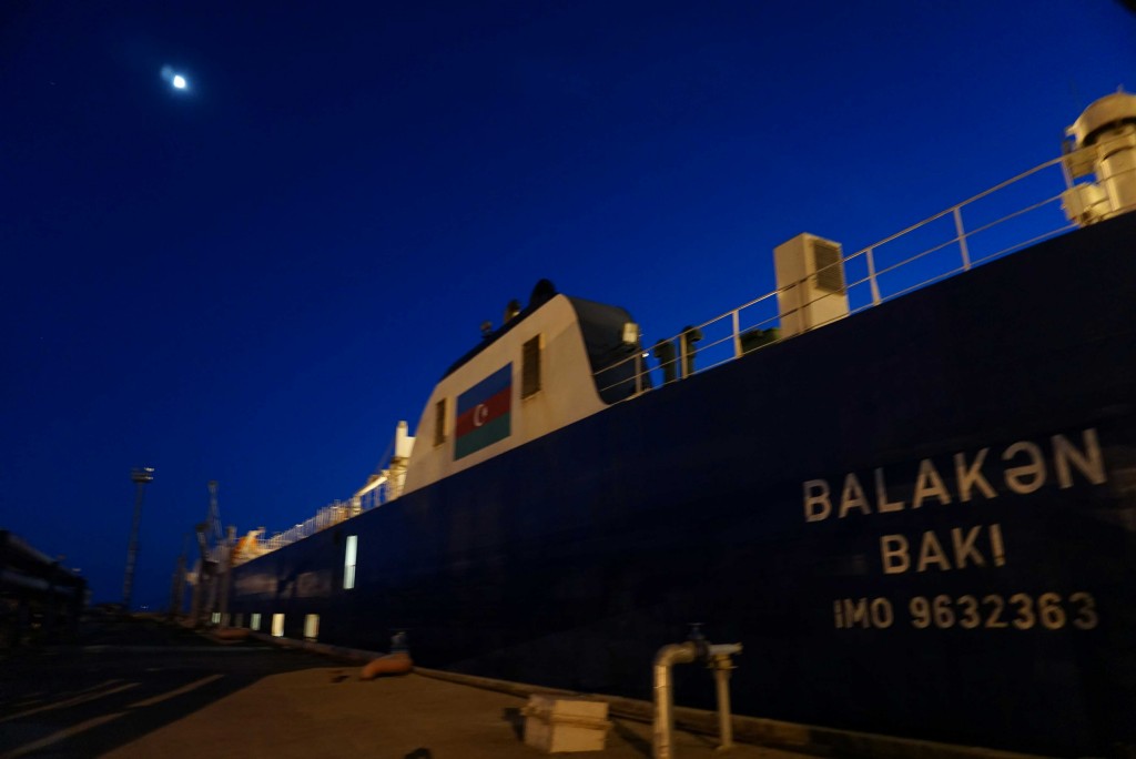 Balakan in Aktau harbour - the border police in military fatigues gave me a bit of a row for taking this photo, but they soon loosened up as we got to know each other better over the ensuing two hours.