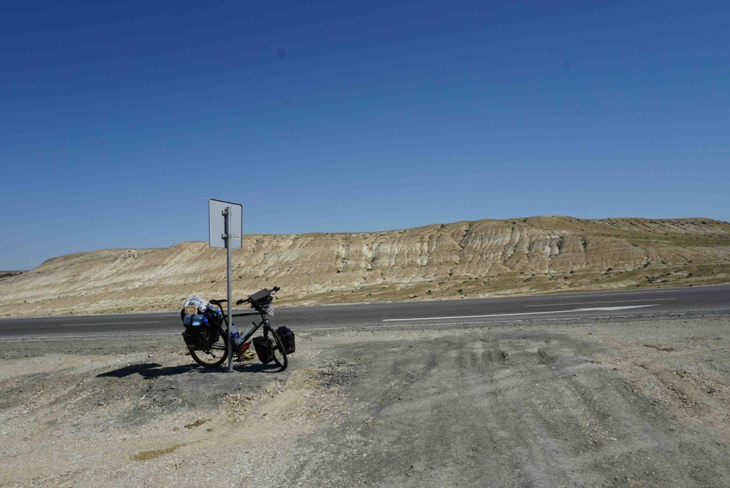 Snack break on the fast road across the steppe