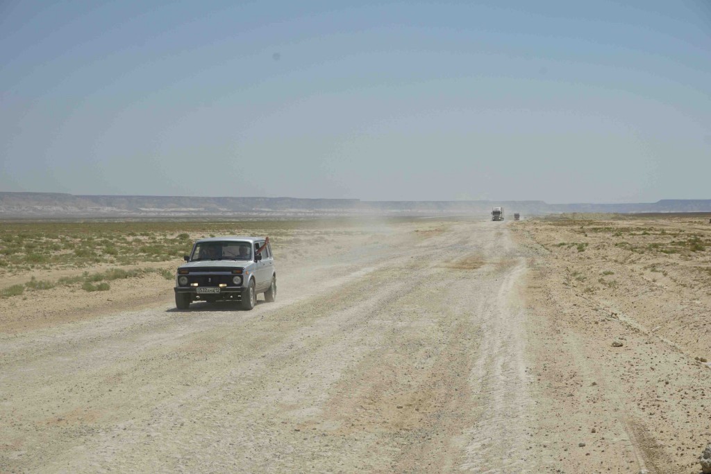 The Shetpe-Beyneu road, a.k.a. the Bicycle Demolition Derby