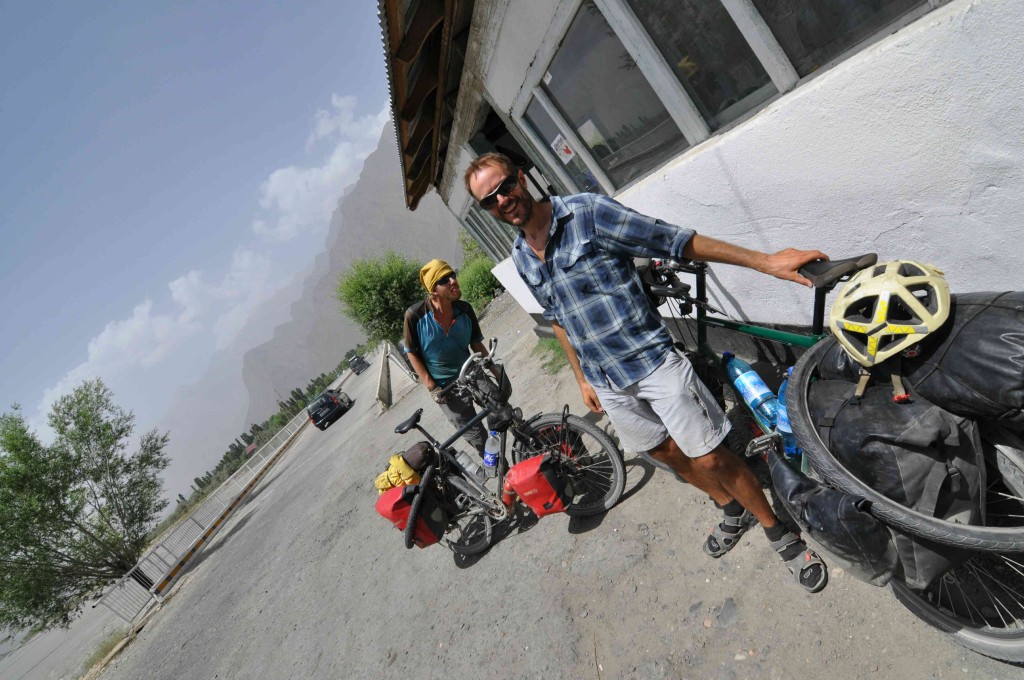 Good to have Ritzo back in the team, at a police checkpoint in Rushan province, Tajikistan