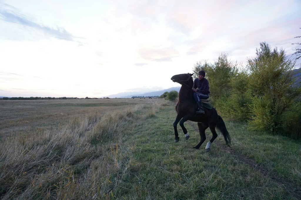 Cowboys know the best places to camp in Karkara, Kyrgyzstan