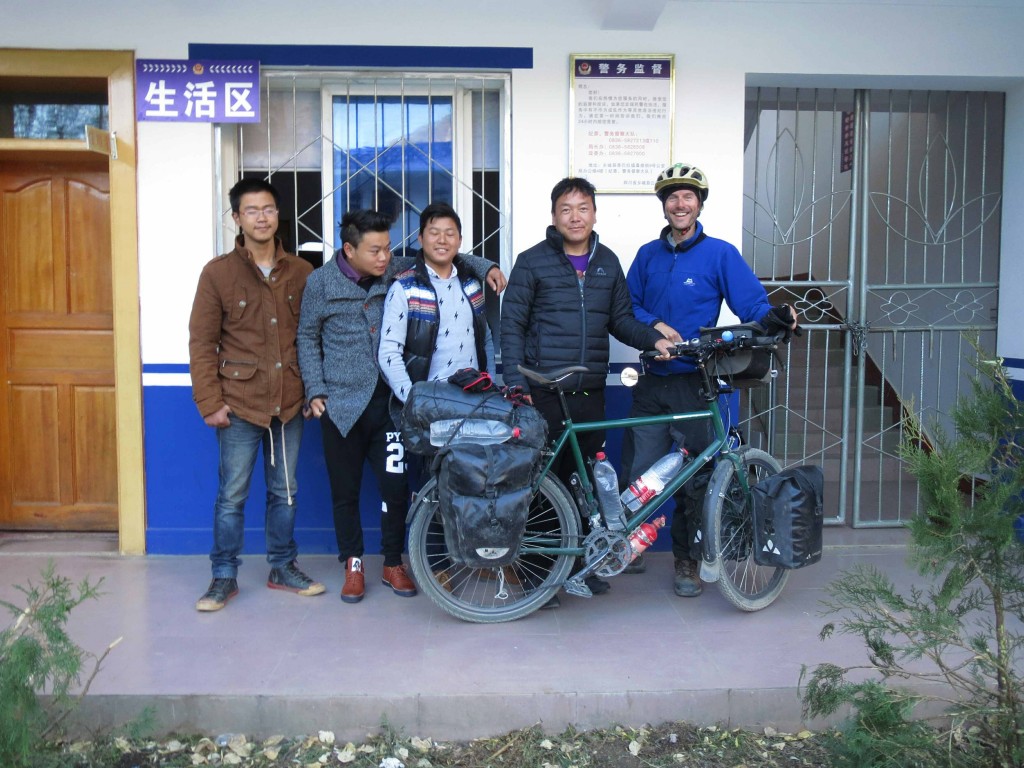 With Duyuin (next to me), the village doctor (centre) and friends in Shuiwa.