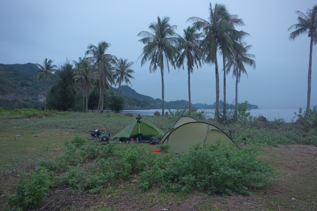 Camping on Cat Ba island on Boxing Day. Photo credit: T. Roininen