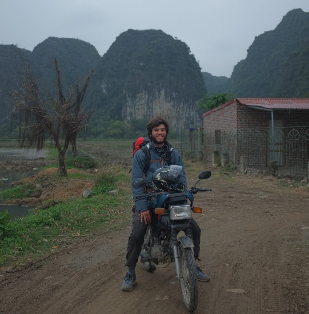 With Alex from Orange County, California, at Tam Coc homestay, Vietnam. Photo credit: T.Roininen