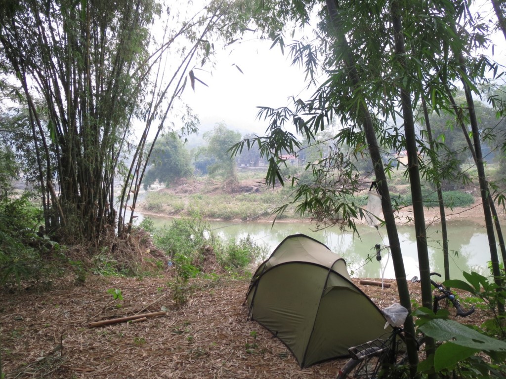 Looks idyllic, but this was a hard won campsite.