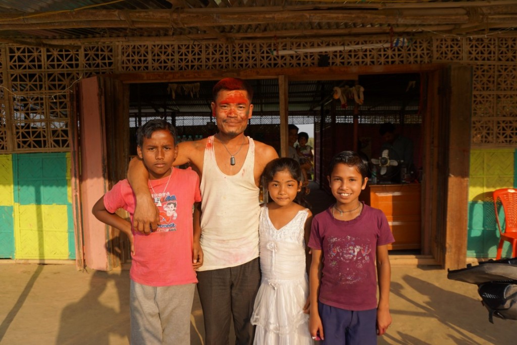 Holi celebrations near Dimapur, Nagaland.