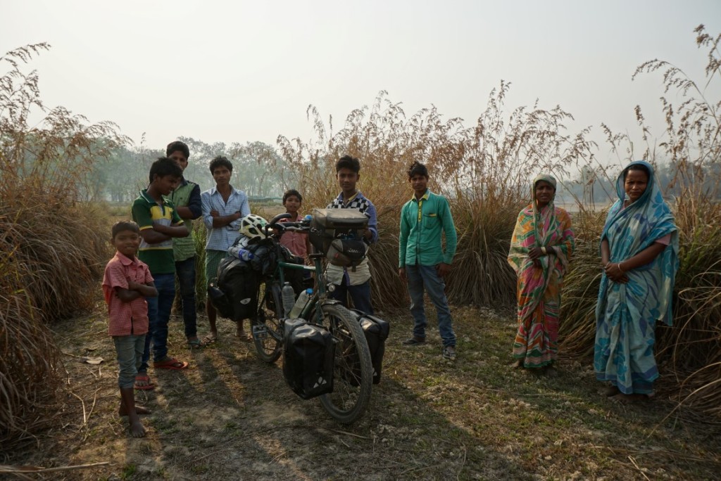 Villagers seeing me off in Assam.