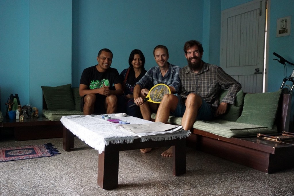 With Ritu and Nomi (and Michael) at their home in Guwahati. 