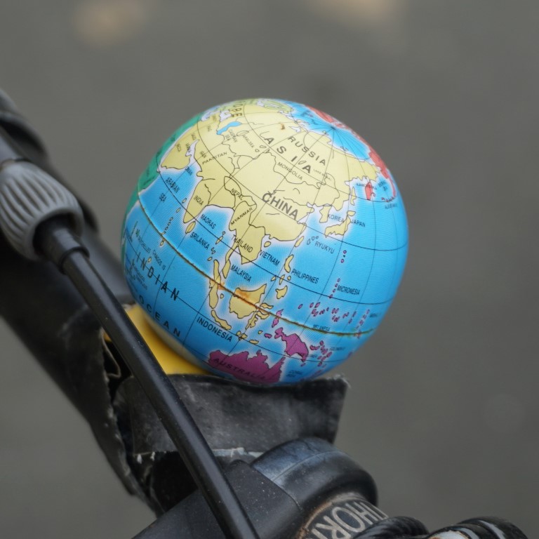 "self propelling particle" "round the world cycle" route